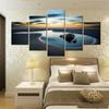 5 stycken Kanvas Landskapsposter Målning Natur Tidvattenpool Strand Bakgrundsbild Modern Heminredning Bildtryck Vardagsrum Väggmålning