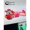 God of Wealth Humorous Lane Change 'Let Me Pass' Waterproof Car Sticker