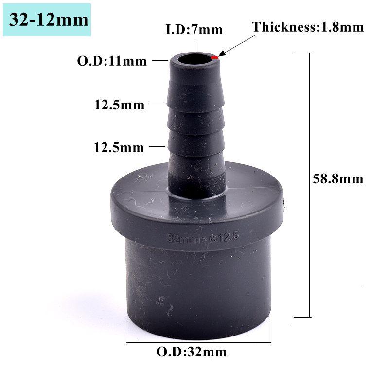 O.D 32/40/50/63-14/20/30/40/50/60mm Big Size UPVC Pagoda Connector Garden Irrigation Pipe Soft Hose Adapter Joint Accessories