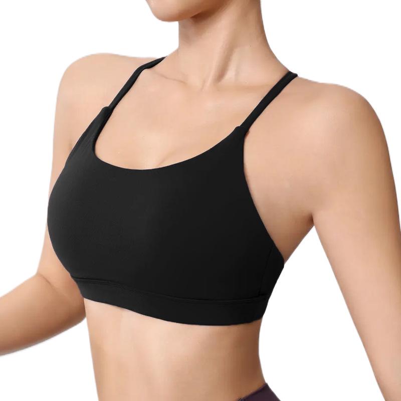 

Женский трансграничный спортивный бюстгальтер-топ с тонкими бретелями треугольной формы - Удобный, стильный топ для йоги и бега S