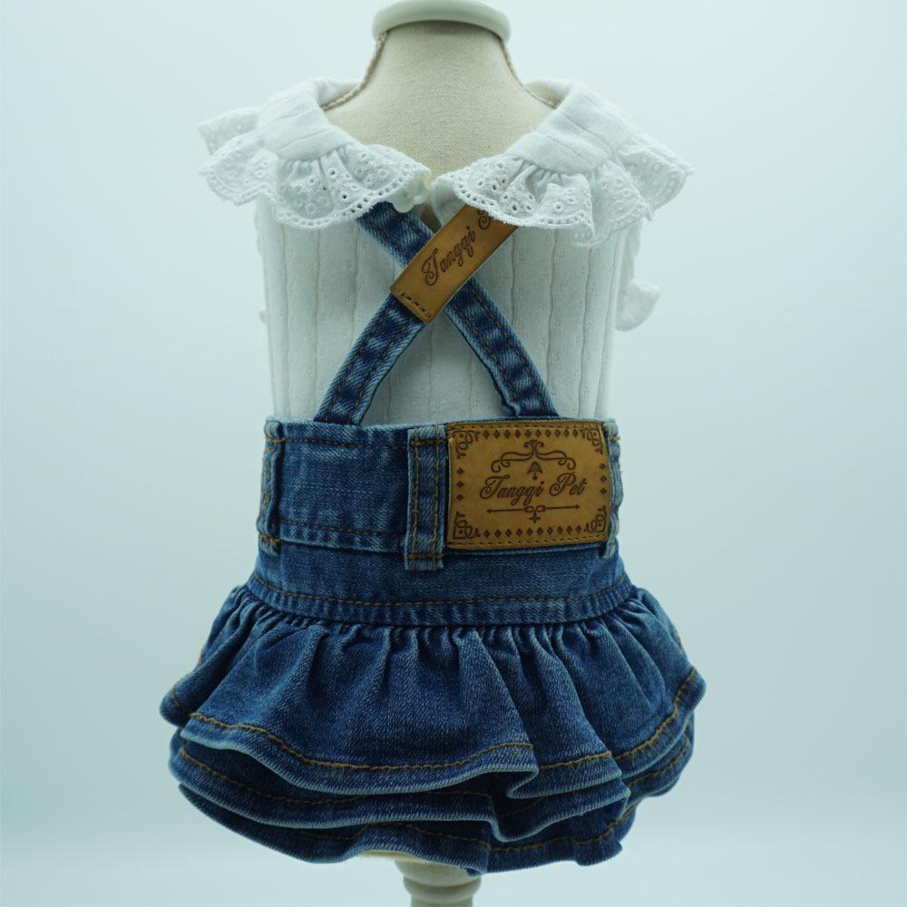 Japansk Mode Husdjurs Overaller: Klassisk jeanskjol för katter och hundar