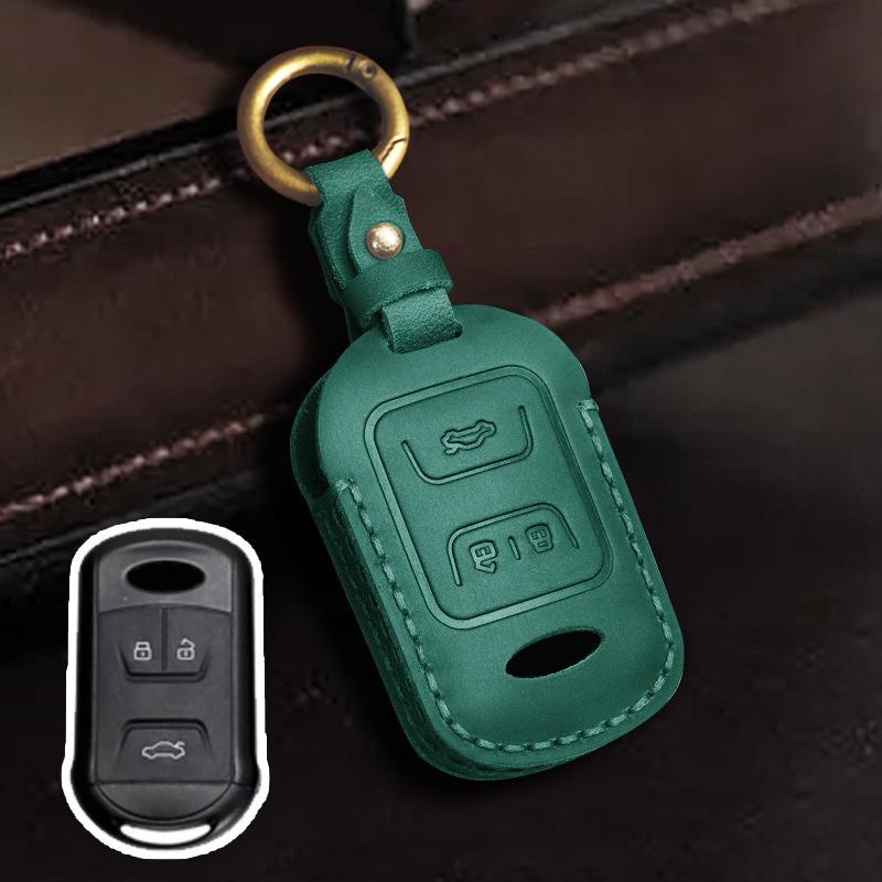 Genuine Leather Car Key Cover for Chery Tiggo, QQ, Arrizo Models