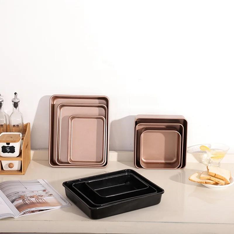 Non-stick Metal Baking Pan for Oven, 9/11/13 Inch Deepen Baking Tray, Cake Bread Baguette Baking Pan Form Mold