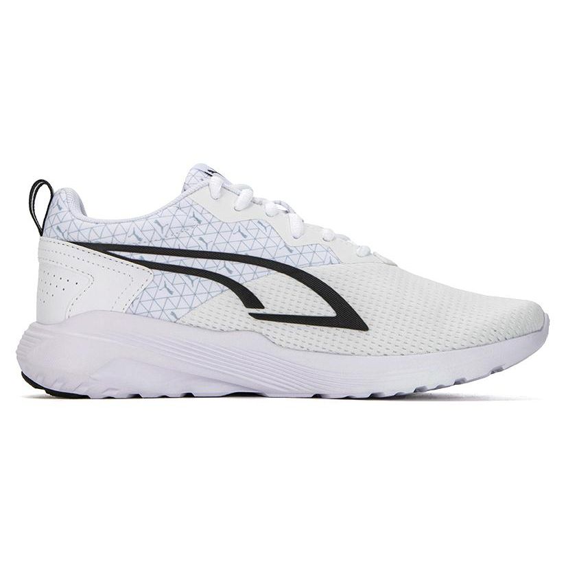 Puma All-Day Active Logo Power Comfortable Breathable Fabric Non-Slip Wear-Resistant Low-Top Running Shoes Unisex Running Shoes White Black 389203-01