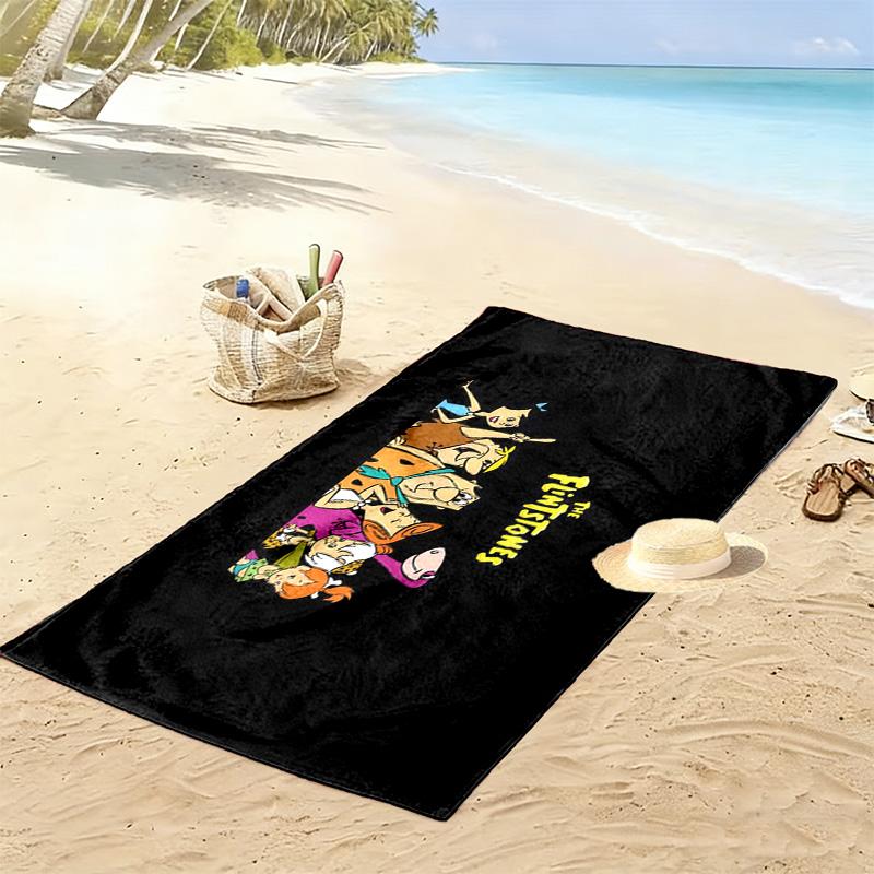 The Flintstones2 Print Beach Towel, Large Soft Quick Dry Towel for Beach Camping Swimming