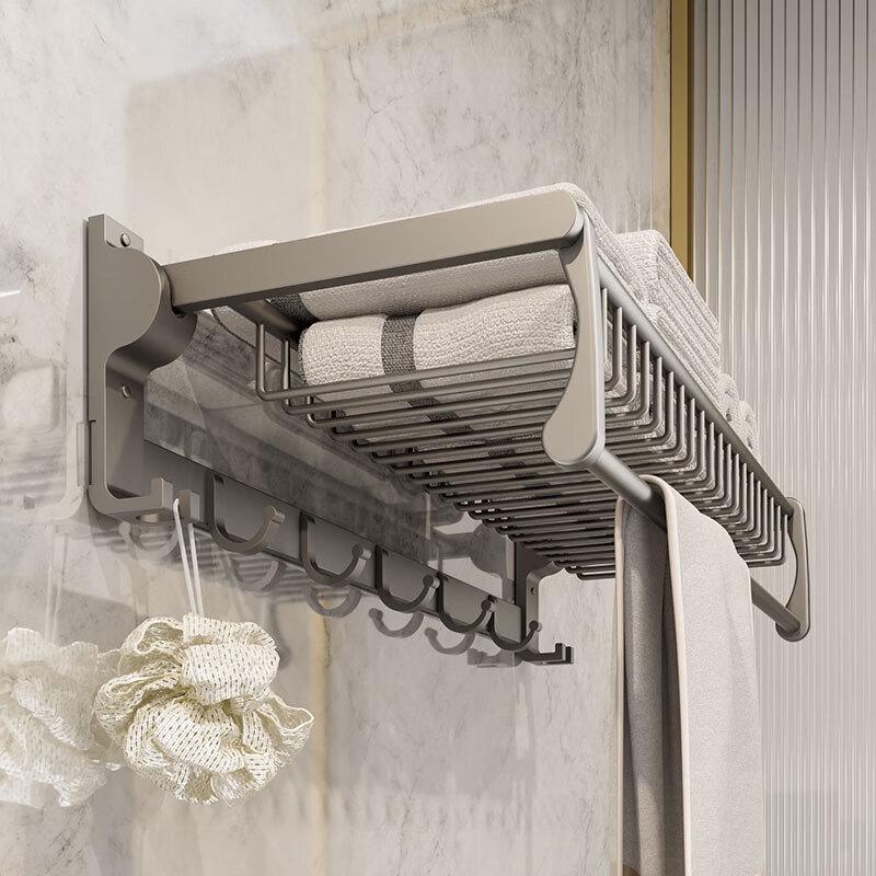 cmaos Wall-Mounted Bathroom Towel Rack with Shelf