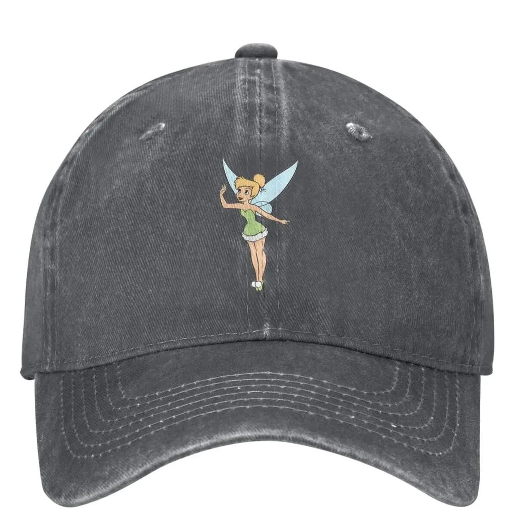 Tinker Bell Logo Denim Baseball Cap Outdoor Gym Hip Hop Hats Spring Women Men Stylish Designer Baseball Caps
