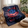 Bolton Wanderers FC Custom Name Text Flannel Blanket Soccer Logo Personalized Fleece Throw Blanket Special Gift For Sofa Bedroom Home
