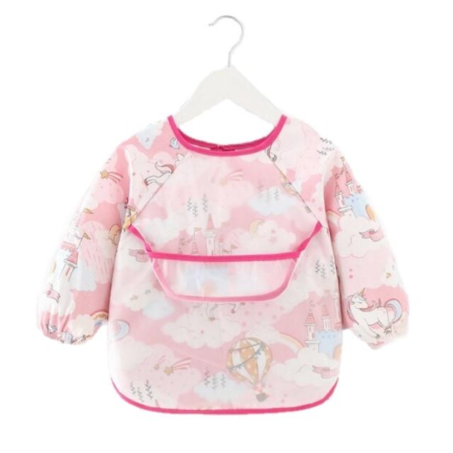 Baby Bib, Eating Apron with Sleeves and Premium Zipper Bowl