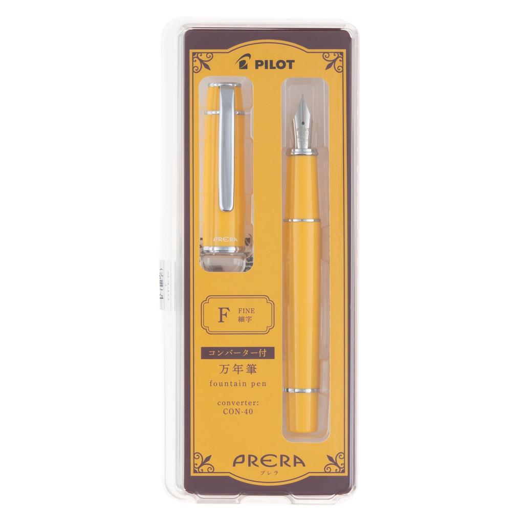 Pilot Prera Fountain Fine Nib Warm PFPR1WYF Pen, (F), Yellow,