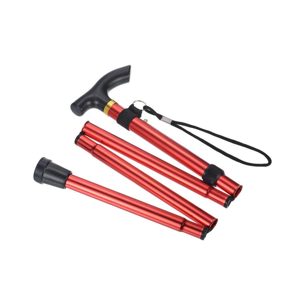 METERXITY Fällbara Vandringsstavar, Teleskopiska & Fällbara, för Män och Kvinnor, Vandring och Ryggsäcksvandring, 85cm - 95cm, Röd