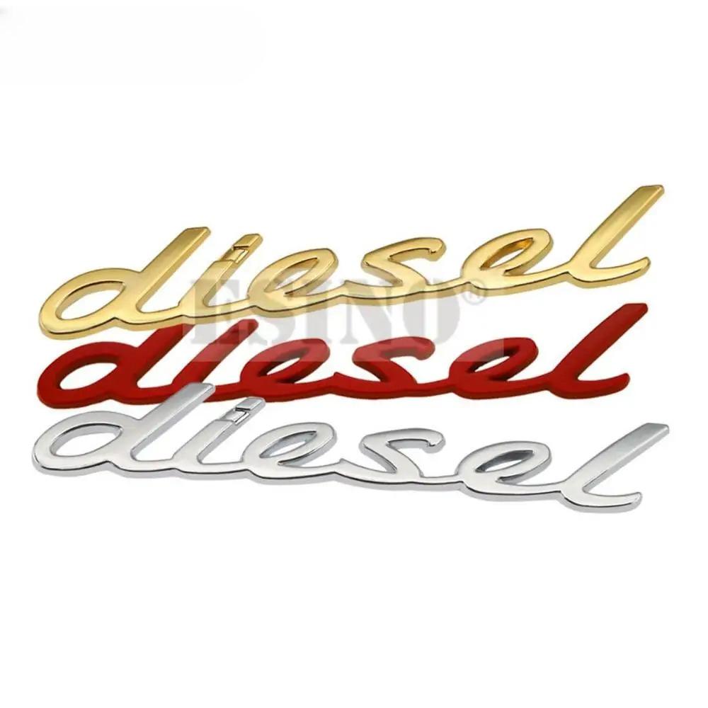 Car Styling 3D Diesel Metal Chrome Zinc Alloy Emblem Logo Car Badge Body Trunk Fender Adhensive Emblem Auto Accessory