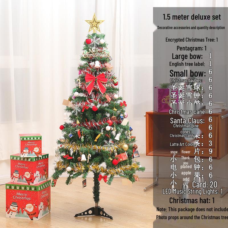 Christmas Tree Set with Window Decorations (60cm, 1.2m, 1.5m, 1.8m, 2.1m)