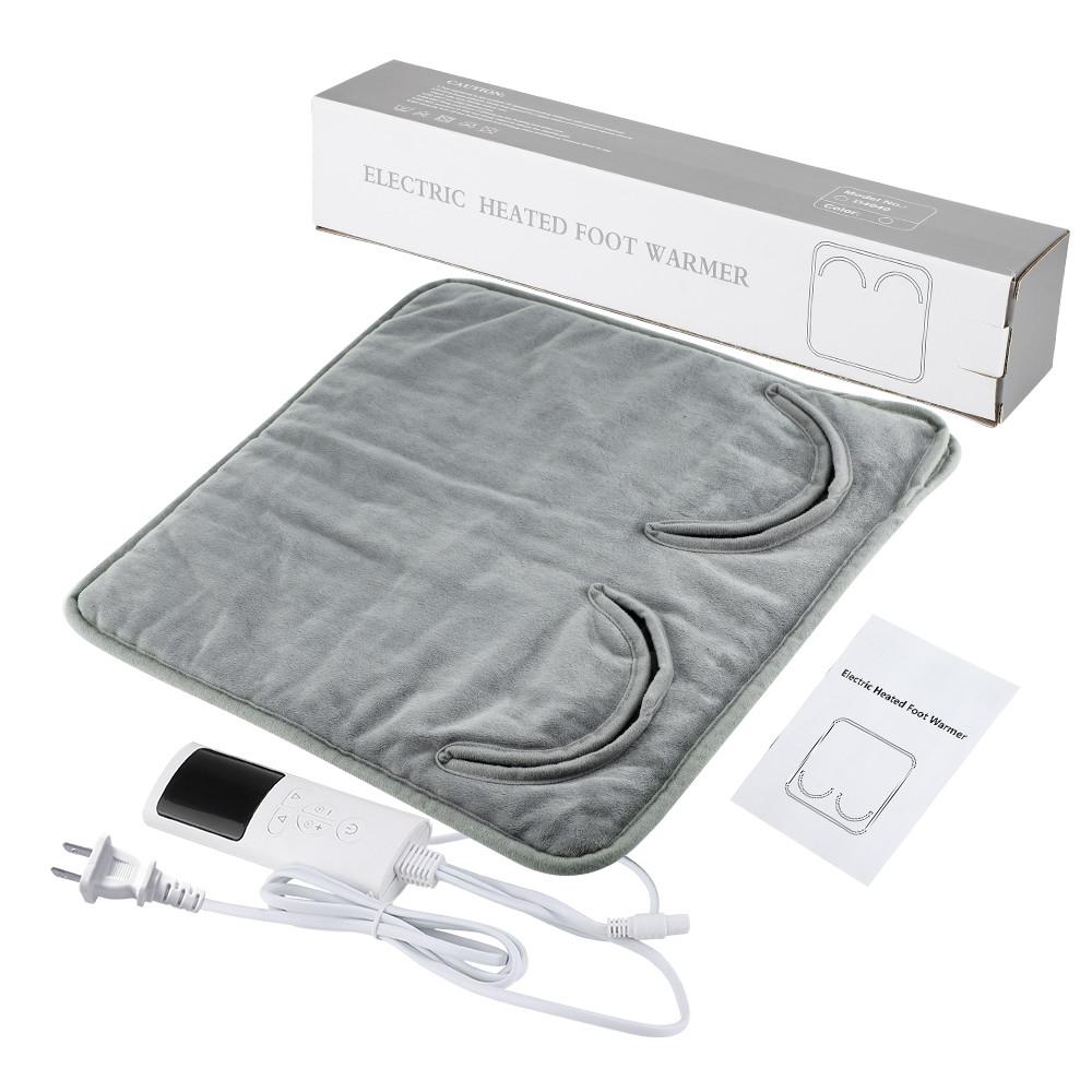 Household Electric Foot Heating Pad Soft Plush Thermal Blanket Foot Warming Mat Home Office Bedroom Feet Warmer