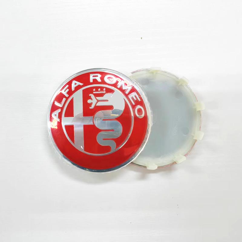 4Pcs 60MM 10pin Car Wheel Center Hub Caps Badge Tire Rim Covers For Alfa Romeo Giulia Stelvio Giulietta 147 156 159 Mito Tonale CVQ1