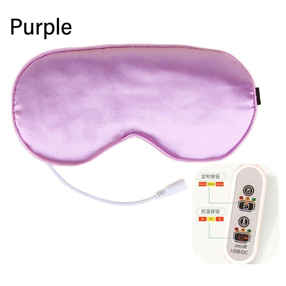 Jedwabna Maska do Spania na Oczy Kontrola Temperatury Osłona na Oczy Podgrzewana Maska na Oczy USB Kompres Ciepły Parowy