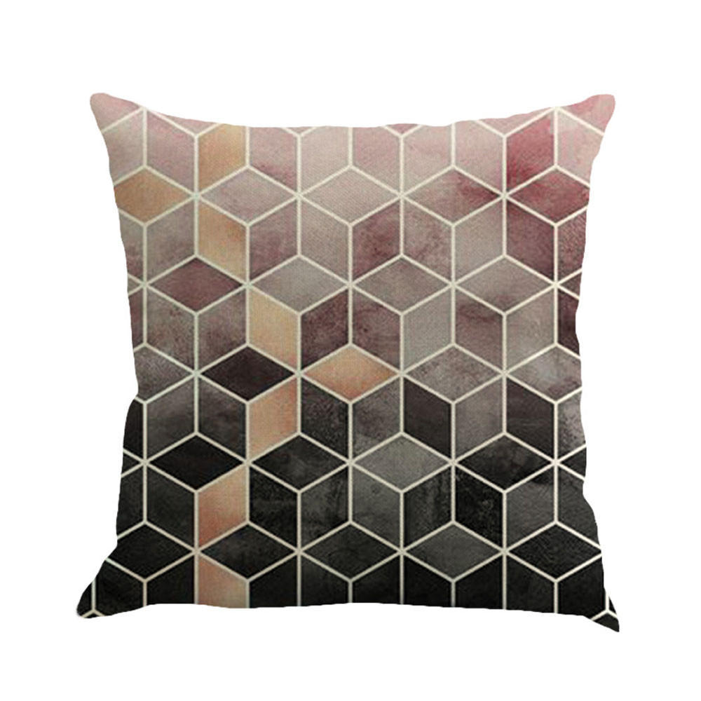 

Geometry Painting Linen Cushion Cover Throw Pillow Case Sofa Home Decor