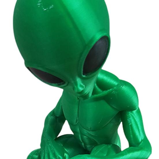 3D Printed Alien Figurine Toy Realistic Articulated Alien Model Stress-relief Fidget Figurine Dynamic Pose Alien Model