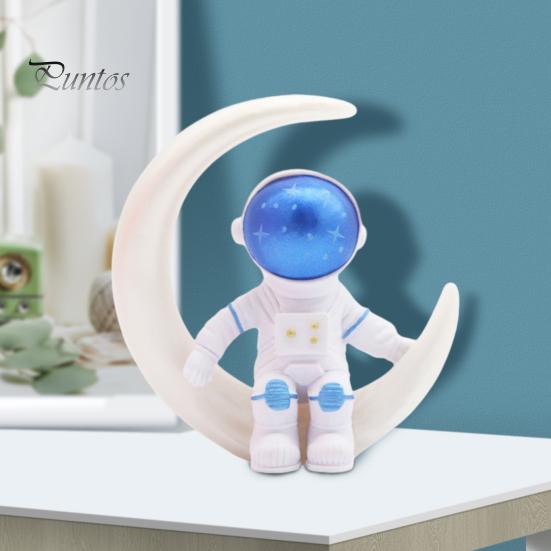 

Орнамент астронавта яркий цвет фигурка астронавта тонкая работа статуя астронавта для домашнего декора аквариума синий