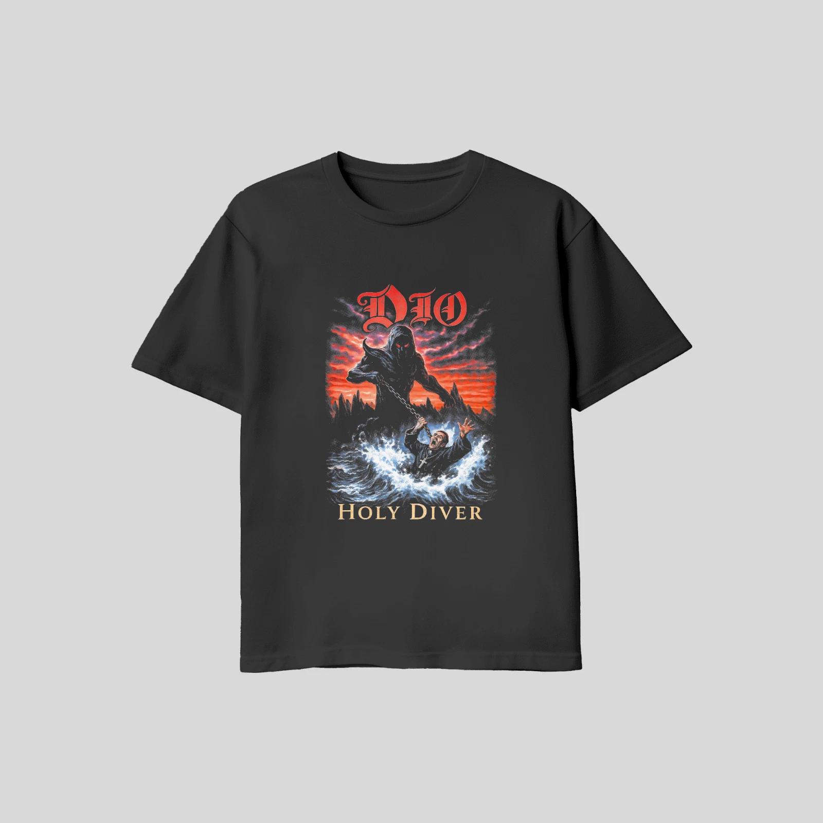 Unisex Adult Casual Graphic Dio Holy Diver T Shirt Gildan XL L M T-... XXXL