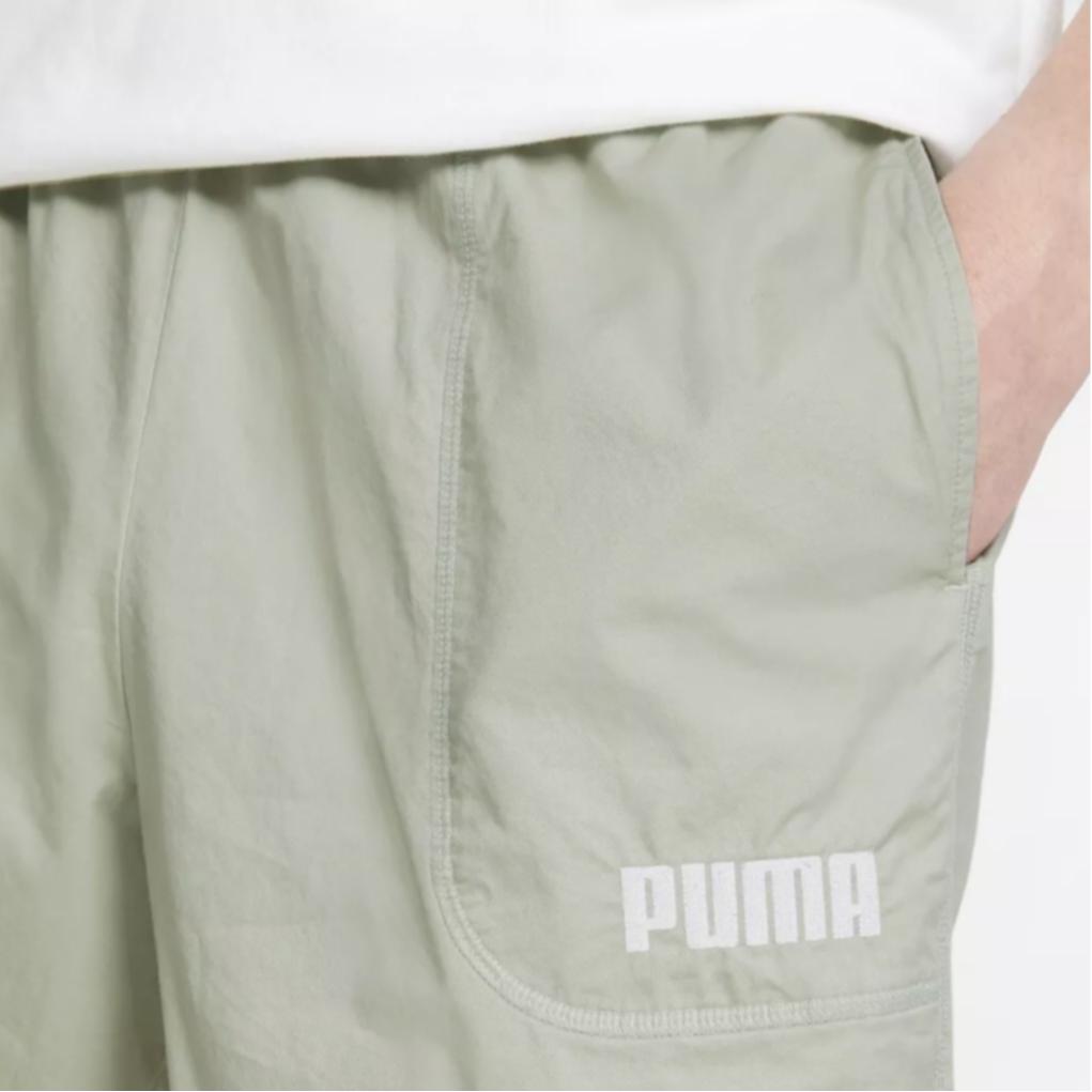 Puma Logo Elastic Mid Waist Three Quarter Casual Shorts Men shorts Spring-Moss 847412-33