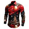 Christmas series animation cartoon 3d printing single-breasted long-sleeved shirt party party personalized style wear MB12