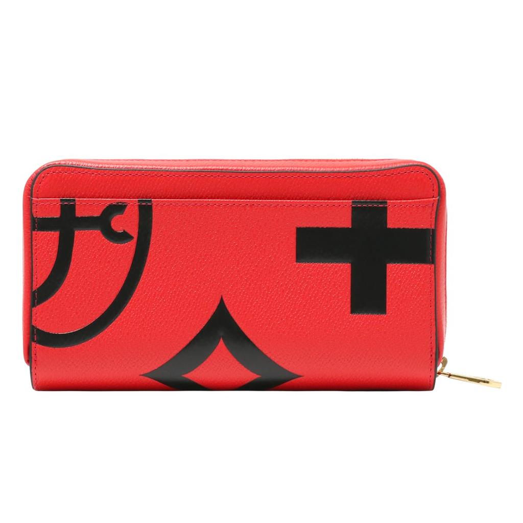 Long Wallet Genuine Leather Large Capacity 081603 Nezel Round Zipper Wide Open Card Storage Cowhide Red [Castelbajac] [14]