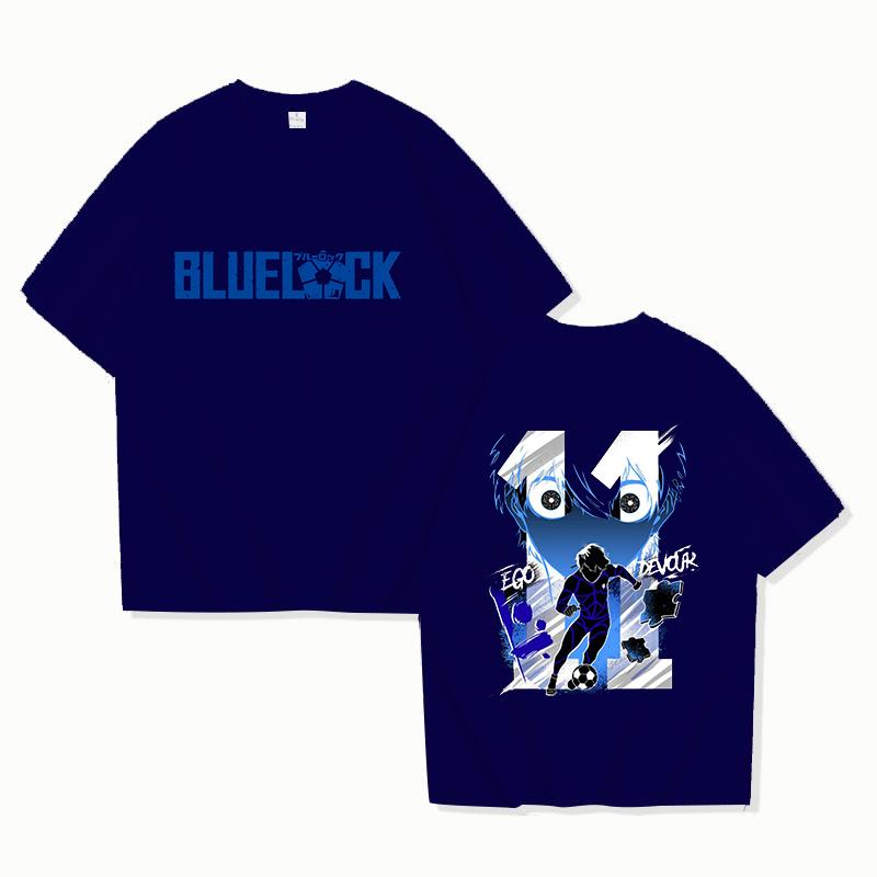 Hot Anime BLUE LOCK Isagi Yoichi Printed T Shirts Unisex Fashion Casual Tops Summer Short Sleeve Harajuku T Shirts