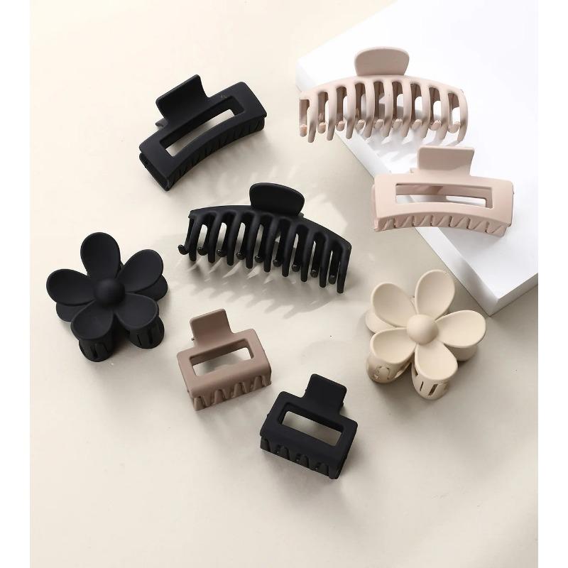 New Fashion Milk Cafe F Hairpin Combination Grab Clip Set Amazon Frosted All-match Hinky Hair Accessories Shark Clip