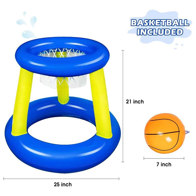 Inflatable Basketball Stand Floating Hoops Basketball Hoop Set Interactive Shooting Toys Outdoor Swimming Pool Toys Water Toys