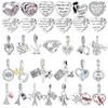 Silver Love Tower Cross Beads Pendant Fit 925 Charms Bracelets for Women Gift Fine Jewelry Making