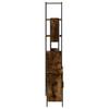 3 Piece Bathroom Furniture Set Smoked Oak Wood Based Material
