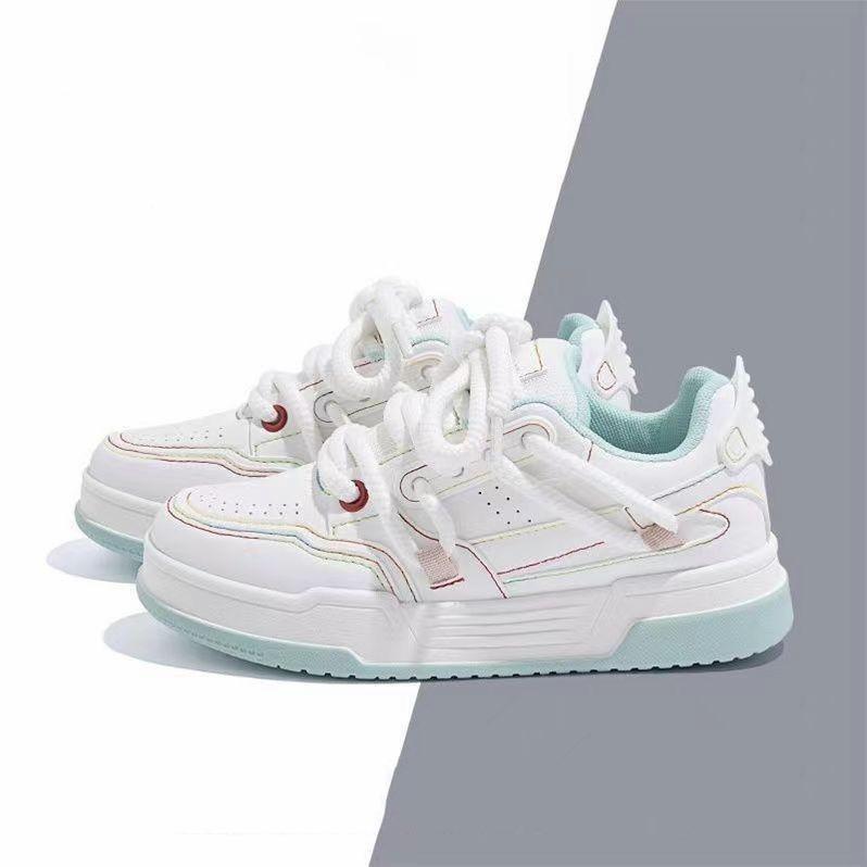 

Популярные маленькие белые туфли женские летние 2025 новые туфли универсальные туфли на толстой подошве повседневные туфли кексы женские спортивные туфли 40