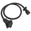 3ft 7 Way Trailer Plug Wiring Harness Heat Resistant 7 Prong Trailer Tow Wiring Connector Cord Extension Wire for RV