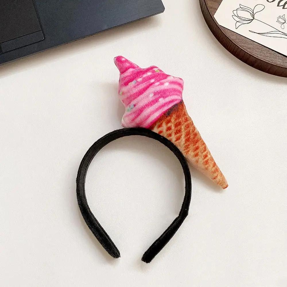 Erdbeere Simuliertes Essen Haarreif Mode Hamburg Knochen Hotdog Stirnband Eis Gemüse Gesicht waschen