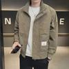 2023 Men's Stand Collar Workwear Jacket - Casual, Loose Fit for Spring & Fall