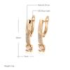 Kienl Tendance Or Rose Ethnique Boucles d'Oreilles Pendantes de Mariée Pour Femmes Mariage Vintage Zircon Naturel Boucles d'Oreilles Anglaises Bijoux Quotidien