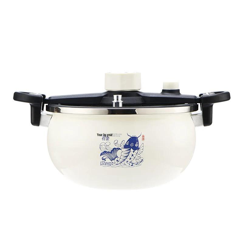 LUVHOO 26cm Enamel Micro-Pressure Iron Pot
