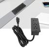 Recessed Power Strip 2 Outlets 1 USB C 1 USB A Ports Fast Charging Desk Outlet with 1.5m Cord for Furniture   12A
