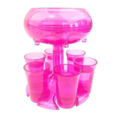 

6-Shot Glass Dispenser Holder Wine Whisky Beer Rack Bar Accessory Drinking Party Games Tools