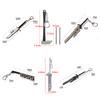 Japanese Anime Mini Alloy Weapon Model Keychains Cosplay Sword Pendant Key Ring Katana Backpack Keychain For Men Jewelry Gifts