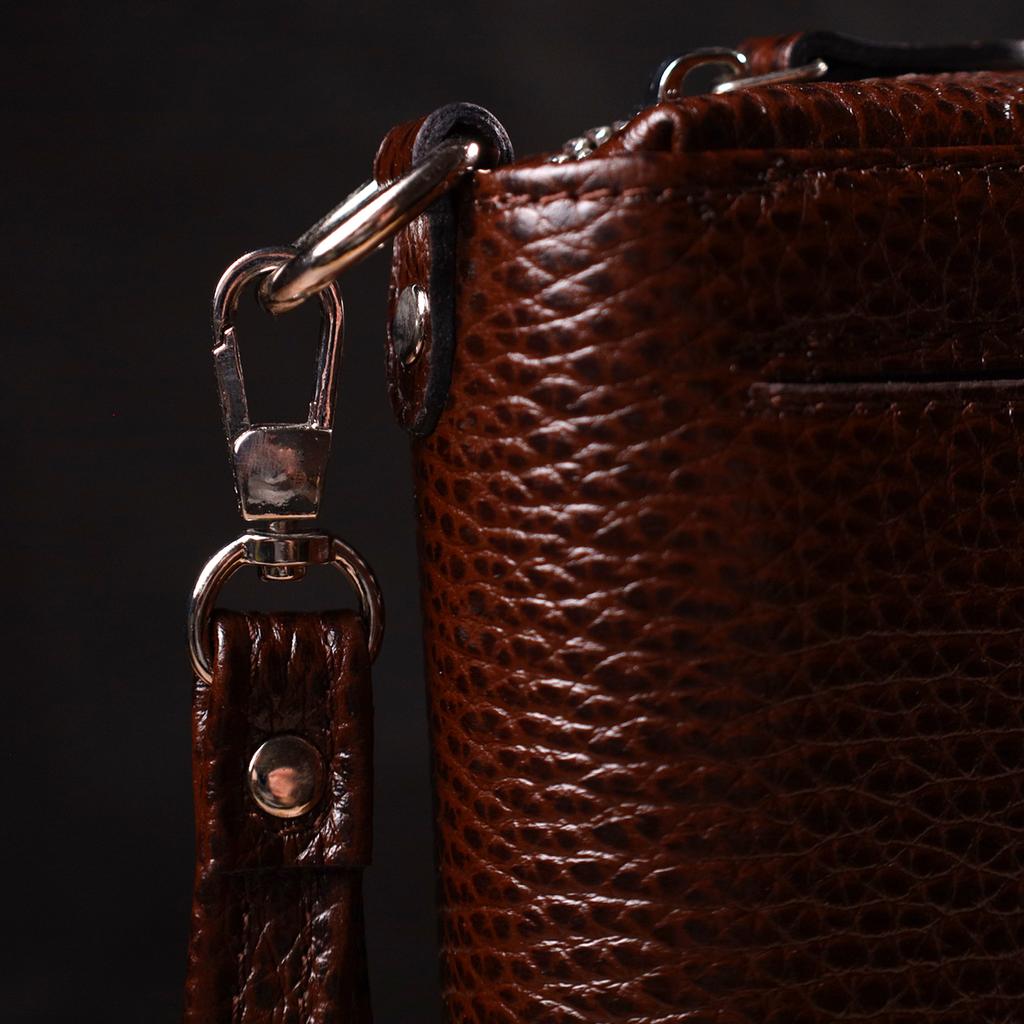 Geräumige Herren-Clutch aus echtem Leder KARYA 21948 Dunkelbraun