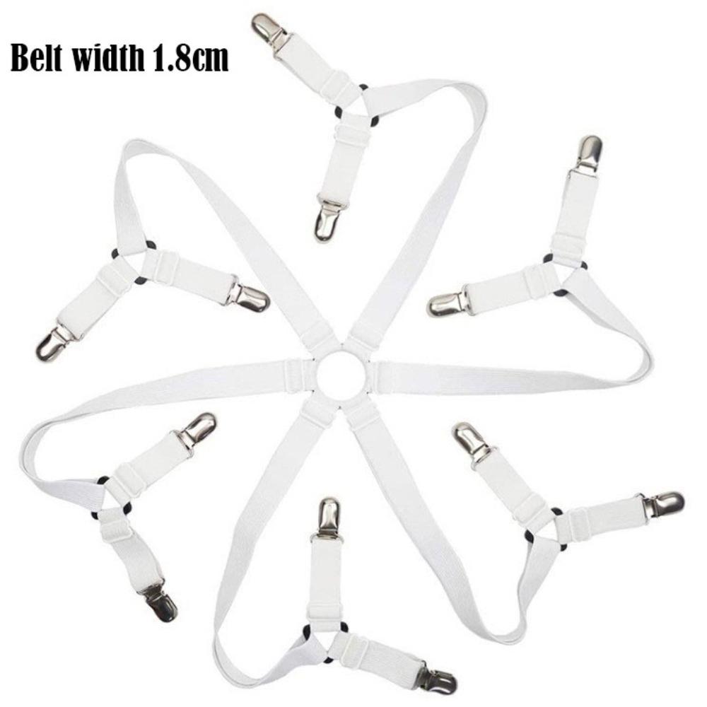 Non-Slip Bed Sheet Holder Adjustable Fixing Strap Grippers Durable Clothes Pegs Blankets