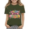 Children's Casual and Fashionable Round-Neck Printed Short-Sleeve Top for Back-to-School