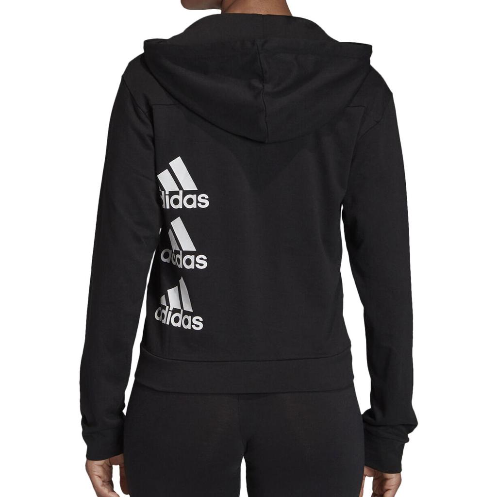 adidas Kapuzen-Freizeit-Sportjacke Damenjacke Schwarz FL4094