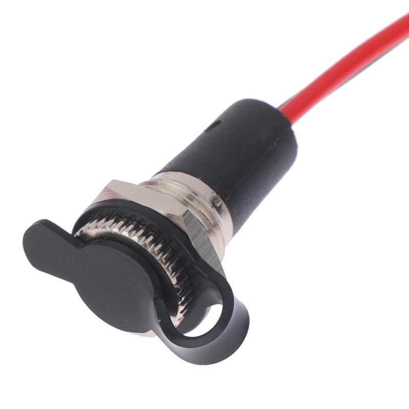 Vanntett 5,5 X 2,1 mm DC-strømkontakt Hunplugg Panelmontering Loddetilkobling