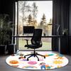 Ms. Rachel Printed Round Rug Carpet Chair Rug Area Rug Entryway Doormats,for Office Chair Living Room Bedroom Kitchen Room.