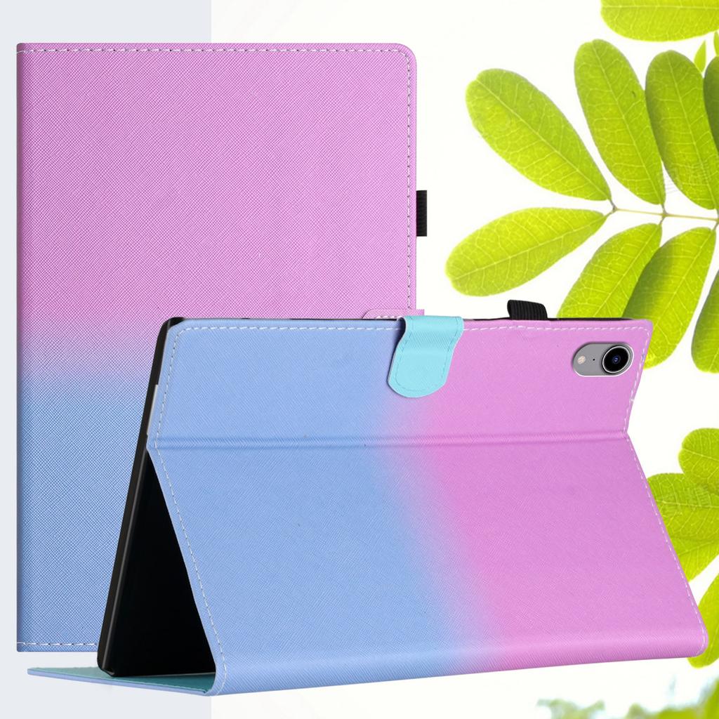 Suitable for ipad 10.9 flat leather case Air5 painted gradual change color card holder protective case mini6