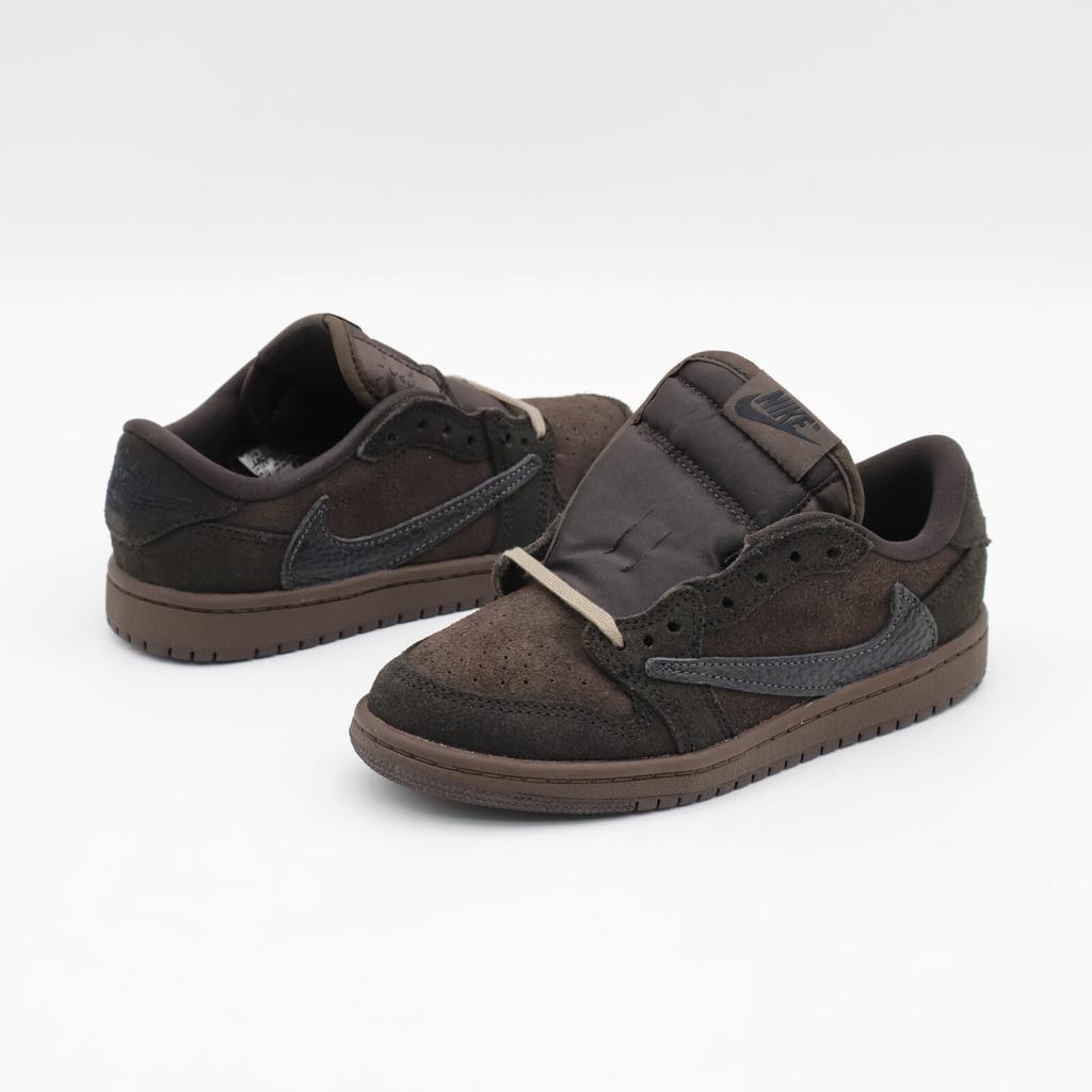 DO5442-202 Travis Scott Nike PS Air Jordan 1 Low OG SP Marrón Terciopelo Oscuro (De niño)