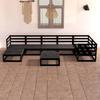 VidaXL Garden Lounge Set 8 Pcs Patio Furniture Terrace Furniture Outdoor Furniture Garden Furniture Black 3075703